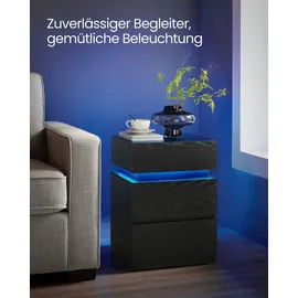 VASAGLE Nachtschrank SMARTIE 40 x 40 x 55 cm Schwarz