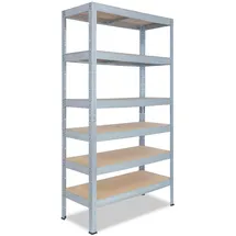 shelfplaza Schwerlastregal, Silber, Metall, Rechteckig, 70x200x60 cm, Freizeit, Heimwerken, Werkstatt, Schwerlastregale