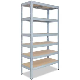 shelfplaza Schwerlastregal, Silber, Metall, Rechteckig, 70x200x60 cm, Freizeit, Heimwerken, Werkstatt, Schwerlastregale