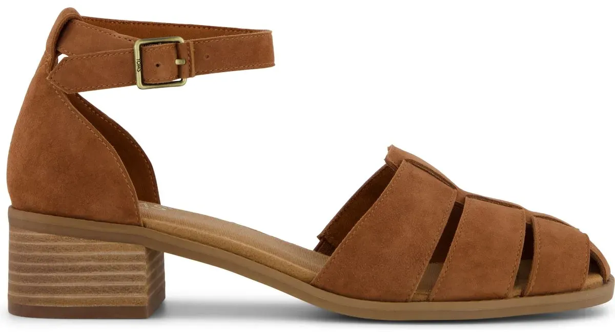 Toms Jaclyn Fisherman amber brown kid suede 40
