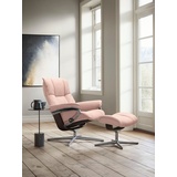 Stressless Stressless® Relaxsessel »Mayfair«, (Set, Relaxsessel mit Hocker), mit Hocker, mit Cross Base, Größe S, M & L, Holzakzent Wenge, pink