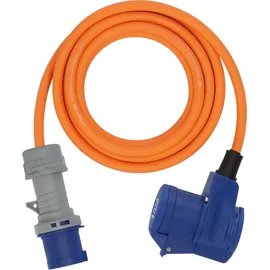 Brennenstuhl Camping CEE-Verlängerungskabel mit CEE-Stecker und Winkelkupplung inkl. Schutzkontakt-Kombisteckdose mit LED Spannungsanzeige (3m, 230V/16A, Einsatz im Außenbereich, Made in Germany)
