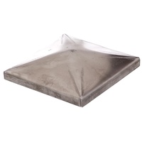 GAH ALBERTS Alberts Pfostenkappe für Vierkantmetallpfosten | zum Anschweißen | Stahl | 100 x 100 mm | 10er Set