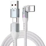Statik PowerPivot Pro rotating 2-in-1 USB-C Cable White 2m
