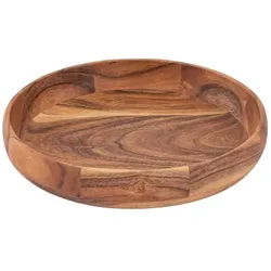 Amagohome Holzschale Deko Schale Obstschale Holz ø30cm lebensmittelecht Akazie massiv