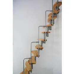 Raumspartreppe, Stahl, 12 Stufen, max. Geschosshöhe - silberfarben