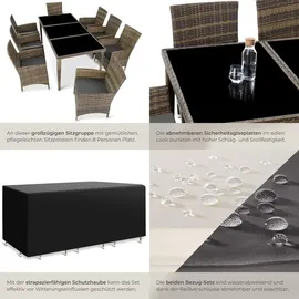 Tectake Monaco Set 9-tlg. natur