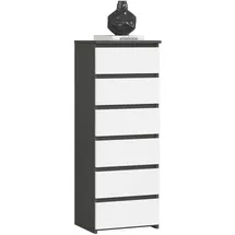 akord furniture factory Kommode 40 x 109 x 35 cm Graphitgrau / Weiß