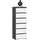 akord furniture factory Kommode 40 x 109 x 35 cm Graphitgrau / Weiß
