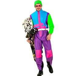 Neon Snowboarder Kostüm für Erwachsene - 2XL