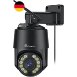 Ctronics 4K 8MP Überwachungskamera Aussen WLAN 2,4/5Ghz, PTZ IP Kamera Outdoor P