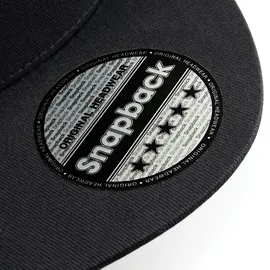 Beechfield 5 Panel Snapback Cap schwarz One Size