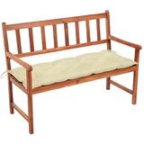 vidaXL Gartenbank 120 x 50 x 90 cm Beige/Weiß