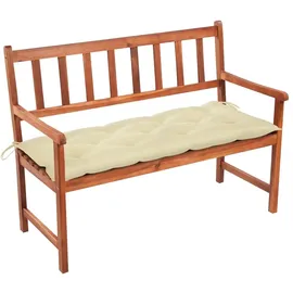 vidaXL Gartenbank 120 x 50 x 90 cm Beige/Weiß
