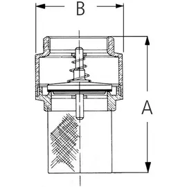 ede - karasto Fußventil-Saugkorb G3/4" MS/VA