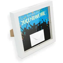 itenga Bilderrahmen Geldgeschenk Jugendweihe (Motiv 14) - Einleger, Umschlag - Weiß