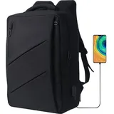 17-Zoll-Laptop-Rucksack, wasserdichter Rucksack für Damen und Herren mit USB-Ladeanschluss, ideal für Reisen, Freizeit und Arbeit