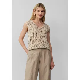 s.Oliver Tanktop Semitransparent Häkelspitze Beige S