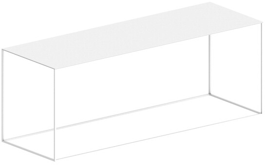 Beistelltisch Slim Irony Low Table Zeus weiss weiß, Designer Maurizio Peregalli, 46x124x41 cm