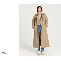 Nah/Studio Trenchcoat - recycelte Baumwolle - Gr. 36 - braun