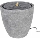 Zimmerbrunnen Homestyling KO-795202370 mit LED-Licht 35 cm Modern grau - Grau