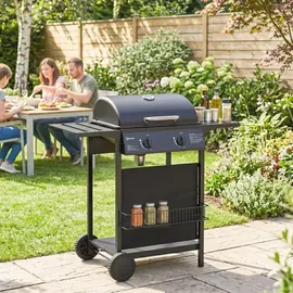 Outsunny Gasgrill 5 KW 2 Brenner schwarz
