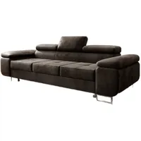 Luxusbetten24 Schlafsofa Designer Sofa Siera, mit Schlaffunktion braun
