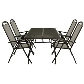 DEGAMO Garnitur CLASSIC 5-teilig Streckmetall anthrazit