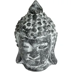 Goldbach Buddhas Kopf aus Keramik schwarz H 23,4 cm