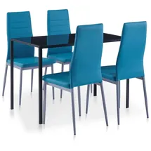vidaXL Essgruppe 5-tlg. blau