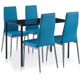 vidaXL Essgruppe 5-tlg. blau