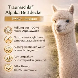 Traumschlaf Pako Alpaka Weiß 160 x 210 cm