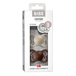 BIBS Couture 2er Pack Vanilla+Mocha Silikon 6-36m