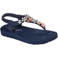 Skechers Damen Meditation Glass Daisy Slingback Sandalen, Navy Mitobuck Rhinestone Trim, 36 EU