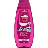 Schwarzkopf SCHAUMA Kinder Shampoo & Balsam Pflegendes Shampoo fü r trockenes Haar fü r Kinder Himbeere 400ml