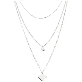 LASCANA Kette mit Anhänger mehrreihig Silberfarben