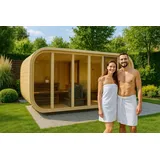 Finn Art Fasssauna Klaar 400/230 oval Gartensauna Außensauna Saunafass Bausatz