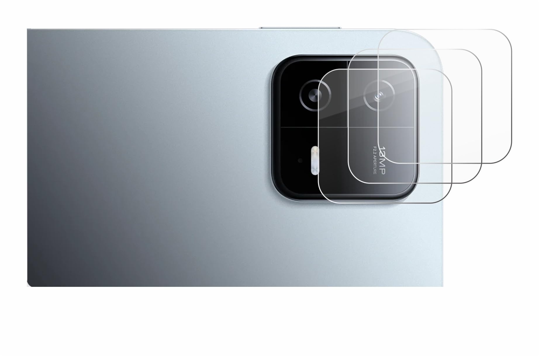 BROTECT Panzerglasfolie für Xiaomi Pad 6 (NUR Kameraschutz) (6 Stück) Schutzglas Schutzfolie [Extrem Kratzfest 9H, Anti-Fingerprint