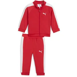 Puma Jogginganzug "Minicats T7 ALWAYS ON Anzug Kinder", Jungen, Gr. 98, rot (for all time rot), Obermaterial: 100% Polyester. Rippe: 98% Polyester, 2% Elasthan, Sportanzüge Jogginganzug