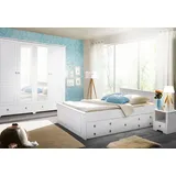 Home Affaire »Hugo«, (Set, 4 tlg.), Bett 180x200 cm, 5-trg Kleiderschrank und 2 Nachttische