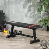 HOMCOM Hantelbank Multifunktion Trainingsbank bis 150kg Stahl Kunstleder Schwarz