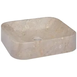 Waschbecken Grau 40x40x10 cm Marmor