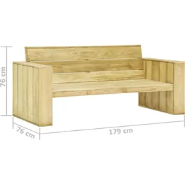 vidaXL Garten-Lounge-Set 3-tlg. braun