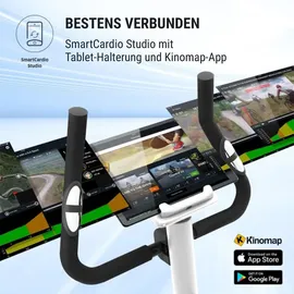 Klarfit Myon Cycle Heimtrainer 12kg Schwungmasse, SmartCardio Studio weiß