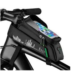 Fahrradtasche für Rahmen mit Telefonabdeckung – Schwarz - 029-1BK