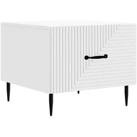 vidaXL Couchtisch mit Schubladen Weiß 49 x 50 x 40 cm Holzwerkstoff