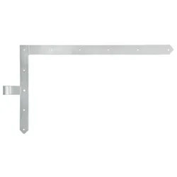 Tor-Winkelband, Abschluss spitz, oben, feuerverzinkt, HxL 600x1000mm,Rolle Ø20mm