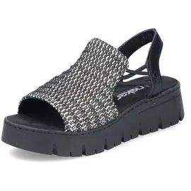 Rieker Keilsandalette Herren Schwarz 37