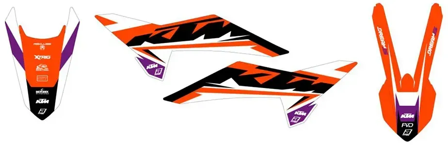 Blackbird Racing Dream 5 Ktm Sx 85 17/14 25-26/sx 85 19/16 25-26 Aufkleber - Black / Blue / Orange / White - One Size