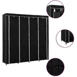 vidaXL Kleiderschrank Lyndel 175 x 170 x 45 cm Schwarz